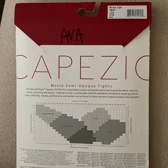 Capezio Stirrup Tight #1961; Light Suntan - Picture 3 of 3